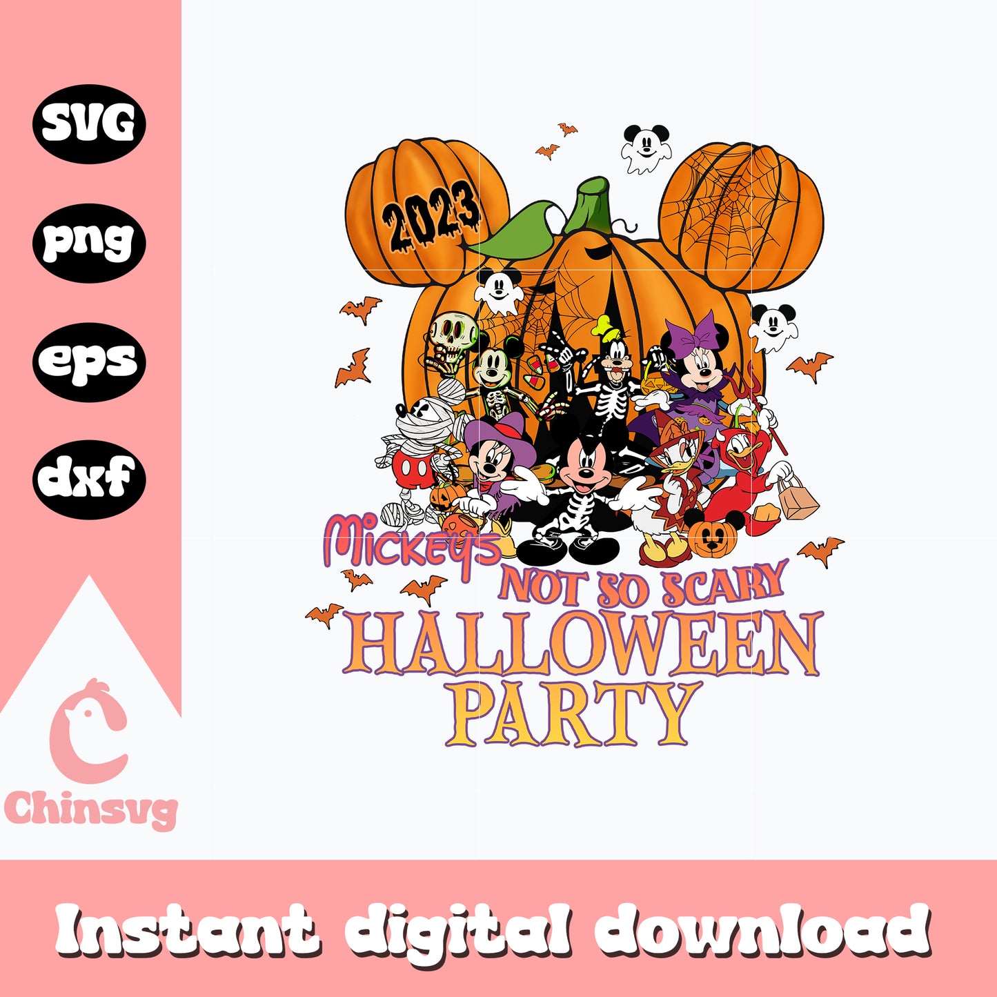 Mickey’s Not So Scary Halloween Party 2023 Svg, Halloween Svg, Instant download