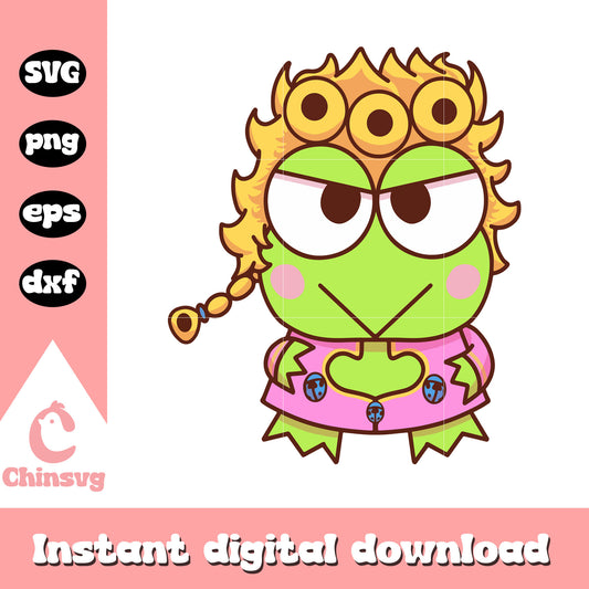 keroppi as giorno design svg, hello kitty svg, cute keroppi​ svg