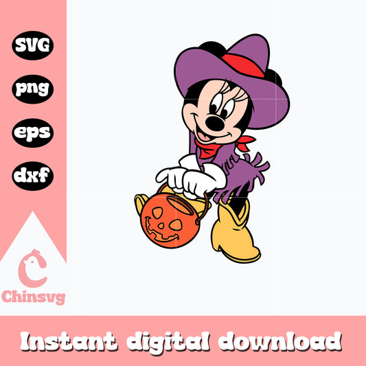 Minnie mouse witch Svg, Halloween Svg, Digital Download