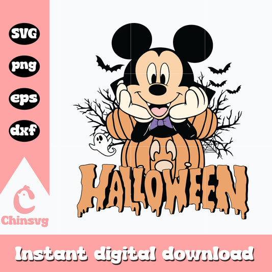 Mickey mouse pumpkin halloween Svg, Halloween svg, instant download