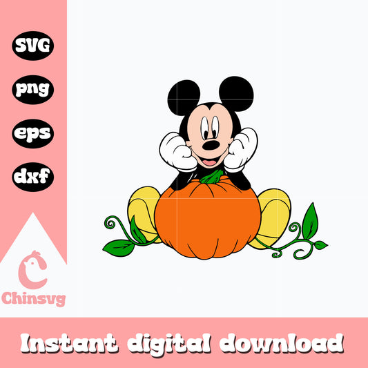 Mickey mouse pumpkin svg, halloween svg, digital download