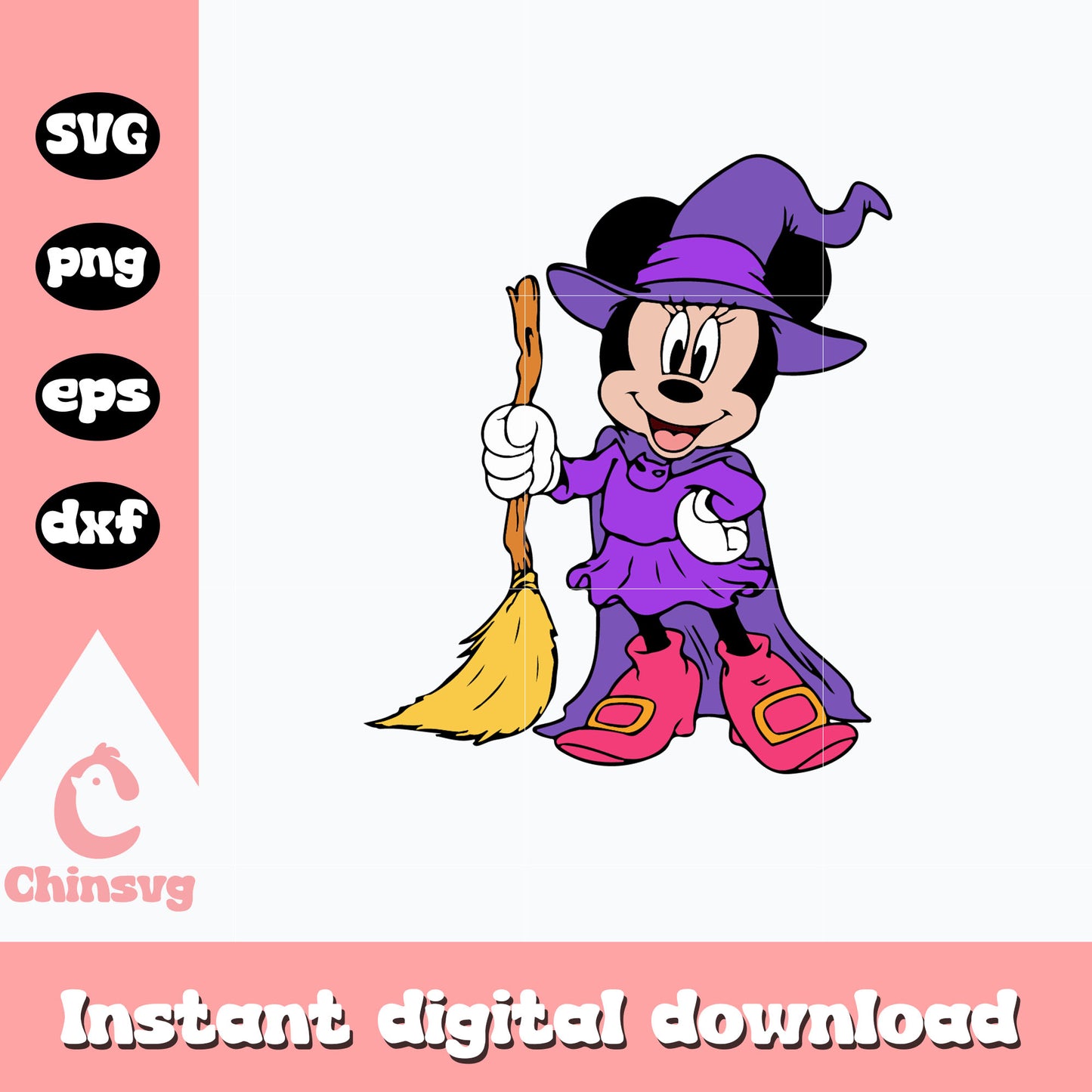 Minnie Witch Halloween Svg, Digital Download