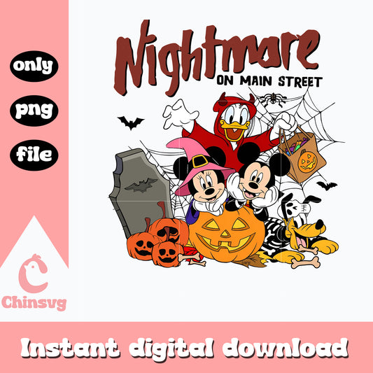 Nightmare On Main Street Png, Halloween png, digital download