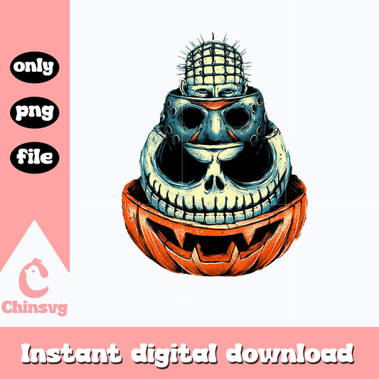 Jack skellington face pumpkin Png digital download