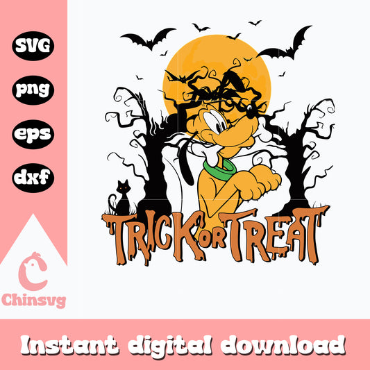 Pluto dog Trick or Treat png, Halloween png, Pluto dog png